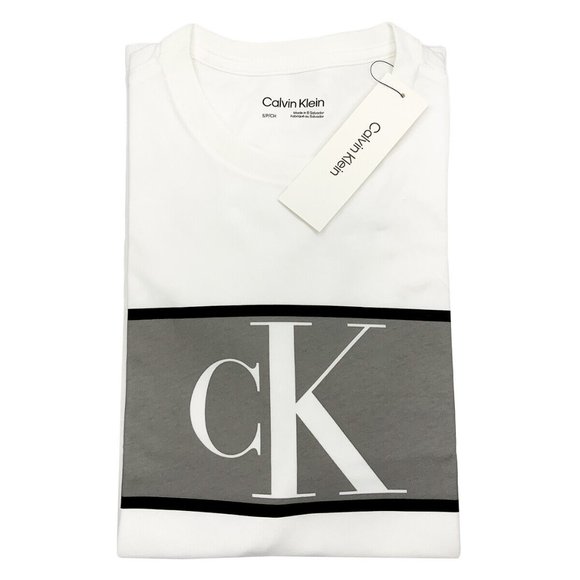 NWT CALVIN KLEIN AUTHENTIC MEN'S WHITE CREW NECK SHORT SLEEVE T-SHIRT SIZE L - Picture 6 of 6
